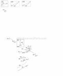 Controls Fuel Supply Diagram and Parts List for 21B707-0453-E1  Briggs and Stratton Engine